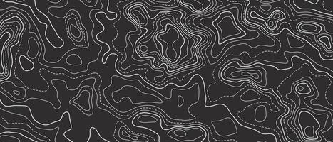 océan bas topographique ligne carte courbée vague isolignes illustration. vecteur