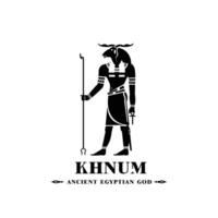 ancien égyptien Dieu khnoum silhouette, milieu est Dieu logo vecteur