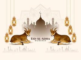 religieux eid Al adha mubarak islamique Festival fête Contexte vecteur