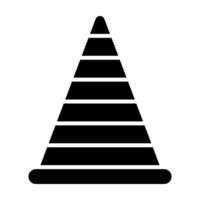 icône de glyphe de cône de route vecteur