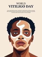 monde vitiligo journée Contexte. vecteur