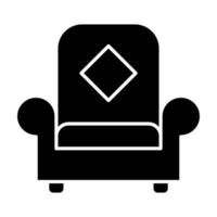 icône de glyphe de fauteuil vecteur