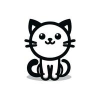 chat mignonne logo conception inspiration, noir chat logo illustration vecteur