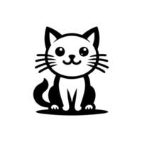 chat mignonne logo conception inspiration, noir chat logo illustration vecteur