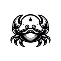 Crabe silhouette. Crabe logo conception. isolé Crabe sur blanc Contexte vecteur