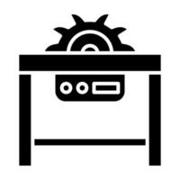 icône de glyphe de coupeur de table vecteur