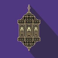 islamique traditionnel lanterne. eid mubarak vacances éclairage articles. vecteur
