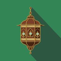 islamique traditionnel lanterne. eid mubarak vacances éclairage articles. vecteur