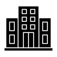 icône de glyphe de bâtiment d'hôtel vecteur