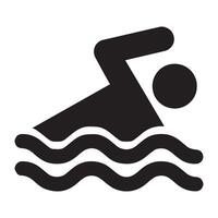 nager sport la personne icône vecteurs illustrtion vecteur