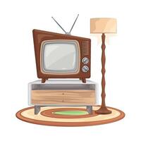 illustration de vieux télévision vecteur