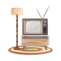 illustration de vieux télévision vecteur