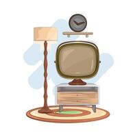 illustration de vieux télévision vecteur