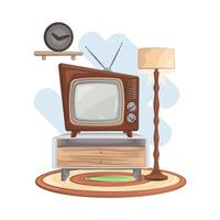 illustration de vieux télévision vecteur