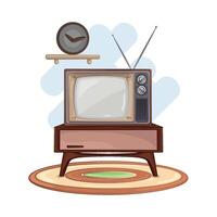 illustration de vieux télévision vecteur