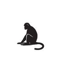singe silhouette Vide et blanche. singe logo, singe illustration vecteur