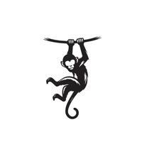 singe silhouette Vide et blanche. singe logo, singe illustration vecteur