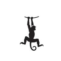 singe silhouette Vide et blanche. singe logo, singe illustration vecteur