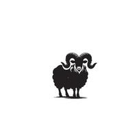 mouton silhouette sur blanc Contexte. mouton illustration mouton logo vecteur