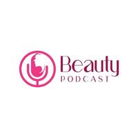 beauté Podcast logo conception Créatif moderne minimal style vecteur