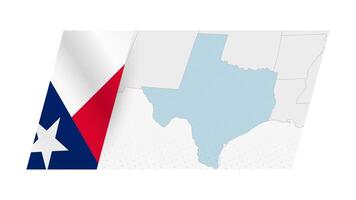 Texas carte dans moderne style avec drapeau de Texas sur la gauche côté. vecteur