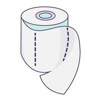 toilette papier rouleau icône hygiénique perforé papier vecteur