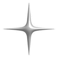 3d argent étoile icône. brillant, vibrant, et élégant avec une pétillant effet. parfait pour moderne la toile conception, applications, et numérique projets. unique et polyvalent pour Créatif les usages vecteur