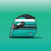 le illustration de f1 casque vecteur