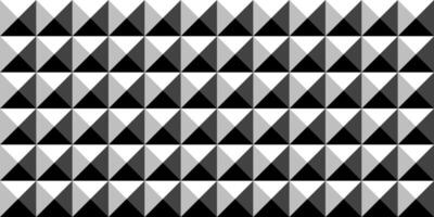 monochrome sans couture géométrique cube modèle. noir et blanc abstrait carré formes répétable Contexte. décoratif interminable 3d géométrie texture vecteur