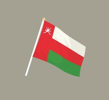 Oman drapeau avec isolé Contexte vecteur