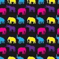 pop art éléphants sans couture modèle conception vecteur