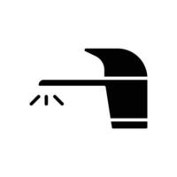 icône de robinet d'eau. illustration simple. trait modifiable. vecteur de modèle de conception