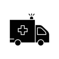 icône d'ambulance. contacter le médecin. illustration simple. trait modifiable. vecteur de modèle de conception