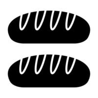 icône de glyphe de pain vecteur