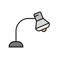 icône de lampe de table. conception de style de couleur linéaire. vecteur de conception