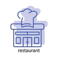 icône de restaurant. l'icône peut être utilisée pour l'icône d'application, l'icône Web, l'infographie, le trait modifiable. vecteur de modèle de conception