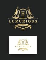 luxe logo monogramme modèle conception illustration. vecteur