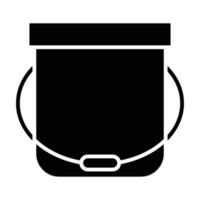 icône de glyphe de seau vecteur