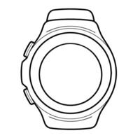 futuriste contour icône de une numérique montre, parfait pour sur le thème de la technologie conceptions. vecteur