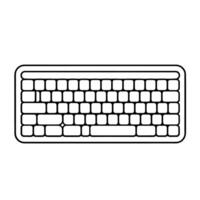 lisse clavier contour icône. vecteur