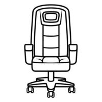 lisse officier chaise contour icône pour professionnel paramètres. vecteur