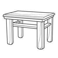 illustration de une table contour icône, parfait pour meubles et intérieur conception. vecteur