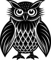 hibou silhouette illustration conception vecteur