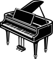 piano silhouette illustration conception vecteur