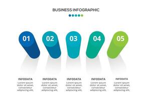 3d infographie pyramide, ou Comparaison graphique avec 5 coloré lévitation couches. le concept de les niveaux ou étapes de une affaires projet. réaliste infographie conception modèle. vecteur