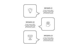 griffonnage infographie éléments avec 3 options. affaires modèle pour présentation vecteur