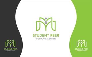 soutien centre étudiant logo conception vecteur