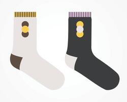 coloré chaussettes dessins isolé sur blanc Contexte vecteur