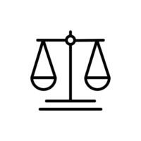 icône de la justice à l'échelle vecteur