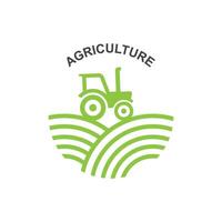 agriculture logo, ferme terre logo conception modèle conception vecteur